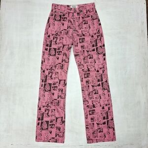 Reformation pink comic jeans